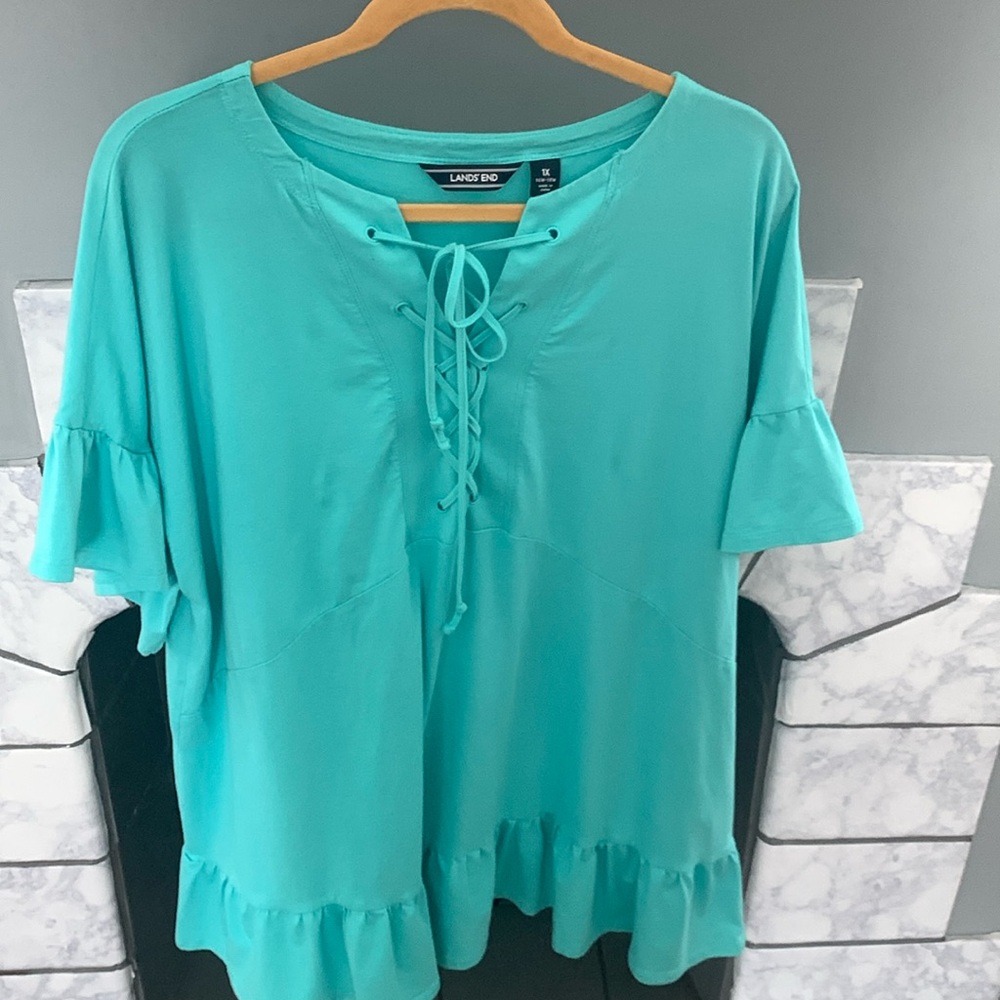 Lands End size 1X blue tunic
